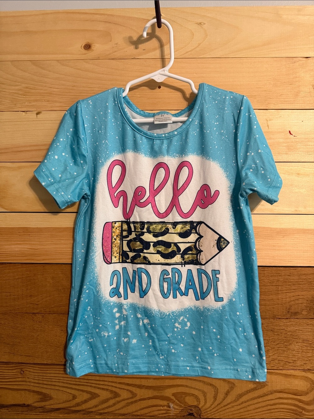 Hello 2nd Grade Graphic Tee for Kids - Blue